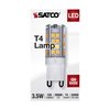 Satco 35 Watt JCD LED Lamp, Clear, 3000K, G9 Base, 120 Volt S11230